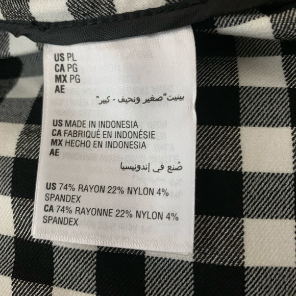 INC Women’s Black and White Gingham Blazer Jacket LP - Picture 5 of 9